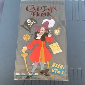 Disney Captain Hook Sticker Set - Red, Yellow, Black